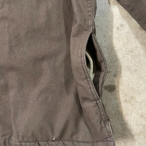 Wolverine Sherpa Lined Cotton Canvas Work Jacket Brown Button Up Size L - Picture 5 of 9